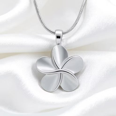 Cremation Plumeria Urn Pendant
