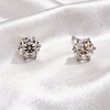  certified diamond solitaire earrings. Each 6.5mm round diamond is carefully hand-selected, cut, polished, and graded to ensure the highest quality and brilliance. The diamond is then hand-set in a 18K White Gold Plated sterling silver 6-prong setting. With a total carat weight of 1ctw