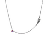  .960 silver dainty chain with angel wing pendant and opal 
