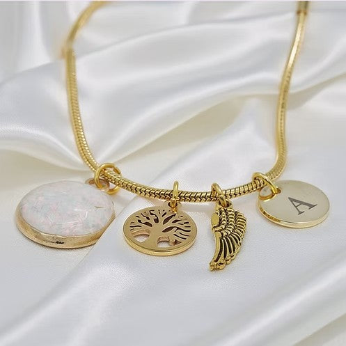 Cremation Gold Memory Charm Bracelet