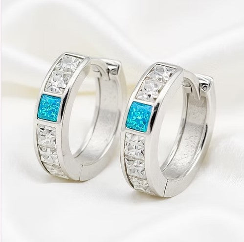 Cremation Moissanite Diamond Earrings Huggies of Love 14k Vermeil .960 Silver