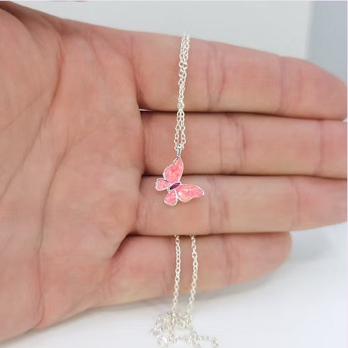 Cremation Mini Butterfly Pendant .960 Silver