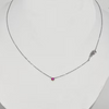  .960 silver dainty chain with angel wing pendant and opal 