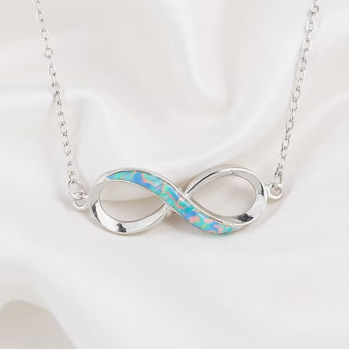 Cremation Infinity Necklace-Sterling Silver