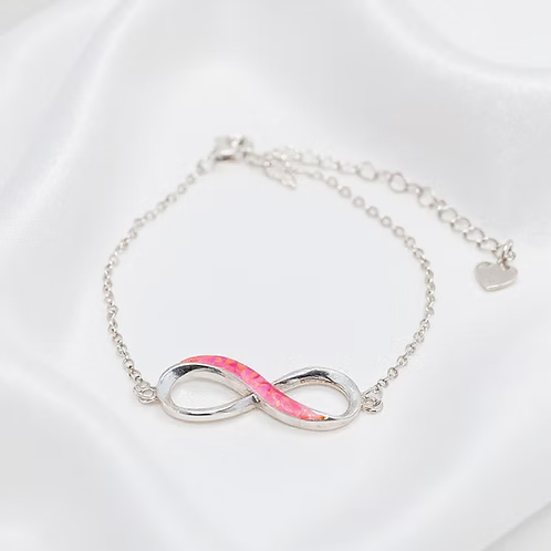 .960 Silver Infinity Cremation Bracelet