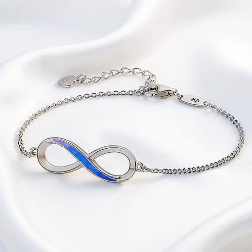 .960 Silver Infinity Cremation Bracelet